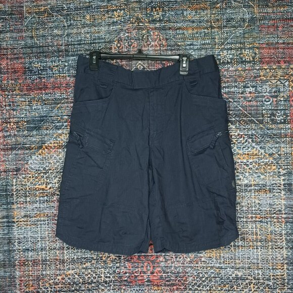 Helikon-Tex mens solid navy ripstop Urban Tactical cargo shorts 36 EUC - Picture 1 of 12